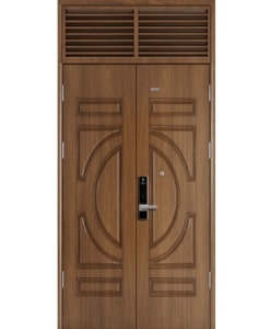 Cửa thép vân gỗ Galaxy 2 cánh đều GLX-STEEL-129G