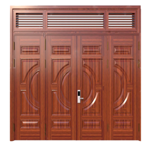 Mẫu cửa thép vân gỗ Galaxy 4 cánh GLX-4CK-3