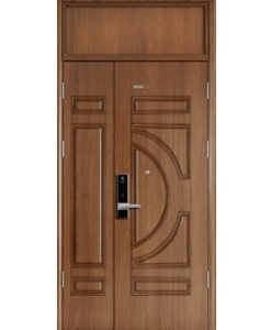 Cửa thép vân gỗ Galaxy 2 cánh lệch GLX-STEEL-128F