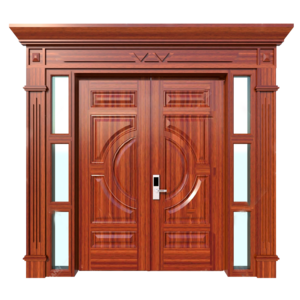 Mẫu cửa thép vân gỗ Galaxy 4 cánh GLX-4CK-1